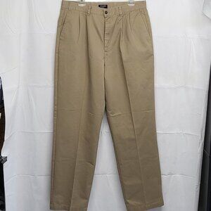Vintage Dockers Levis Khaki Pants Mens 36 X 34 Straight Leg Pleated Beige